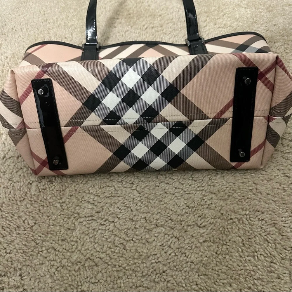 Burberry Supernova Check Bag Tote Coated Canvas‎ Luxury Style VGUC w/Dustbag - Picture 7 of 12